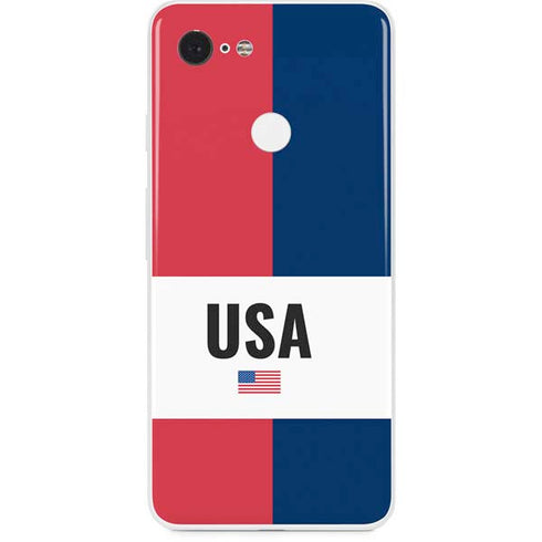 American Flag Color Block Google Pixel 3 Skin